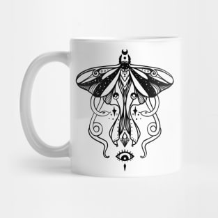 Luna Moth And Snakes Witchy Doodle Mug